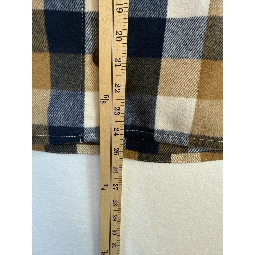 Old Navy Boys Blue Plaid Flannel Button‎ Up Shirt XL 14/16 Long Sleeve Cotton
